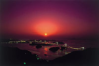亀老山展望台から見る夜景